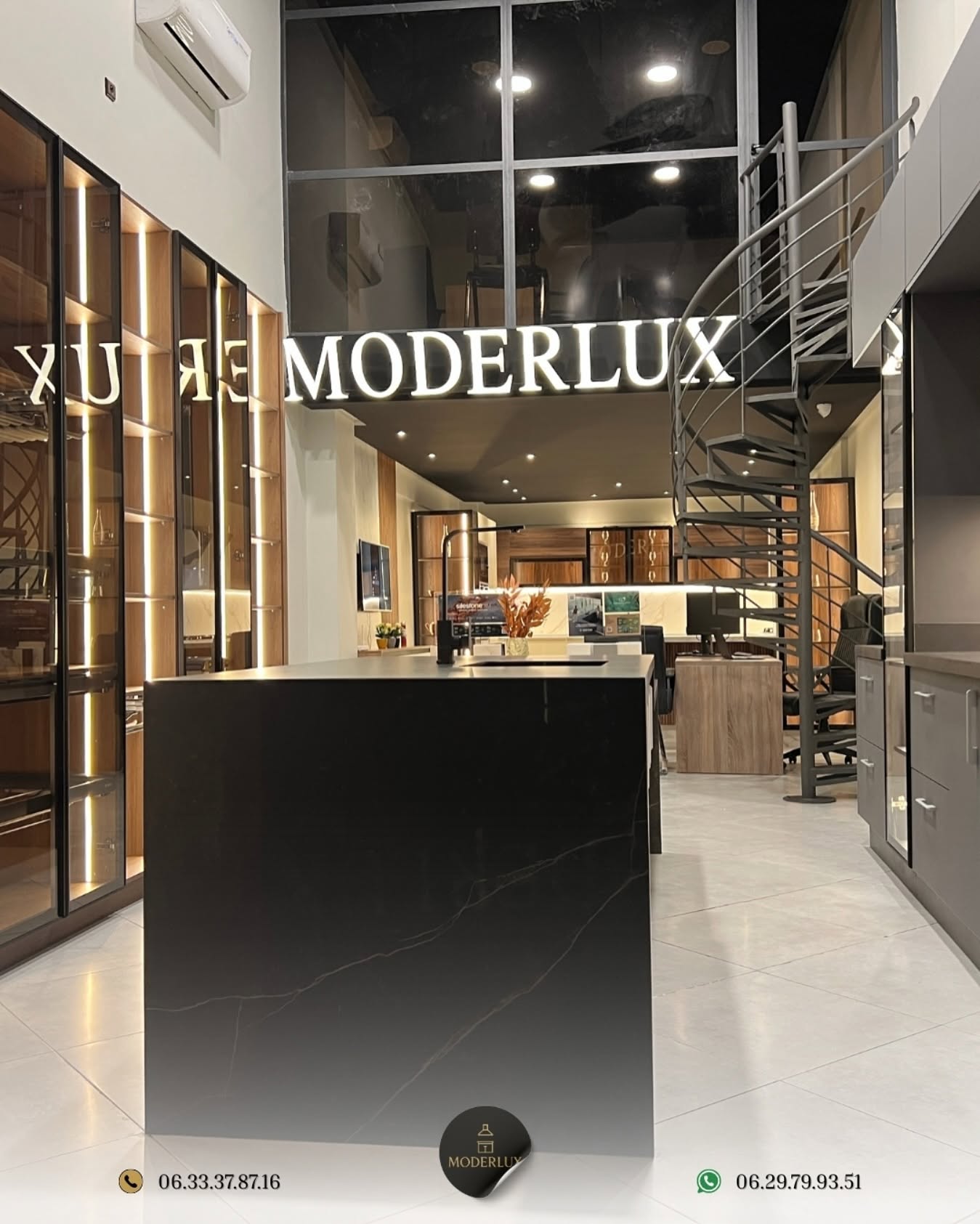 Notre espace Moderlux au showroom Moderlux